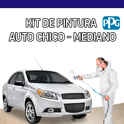 KIT DE PINTURA GENERAL PARA AUTOS CHICO Y MEDIANO COLORES SOLIDOS REGULARES